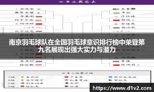 南京羽毛球队在全国羽毛球意识排行榜中荣登第九名展现出强大实力与潜力